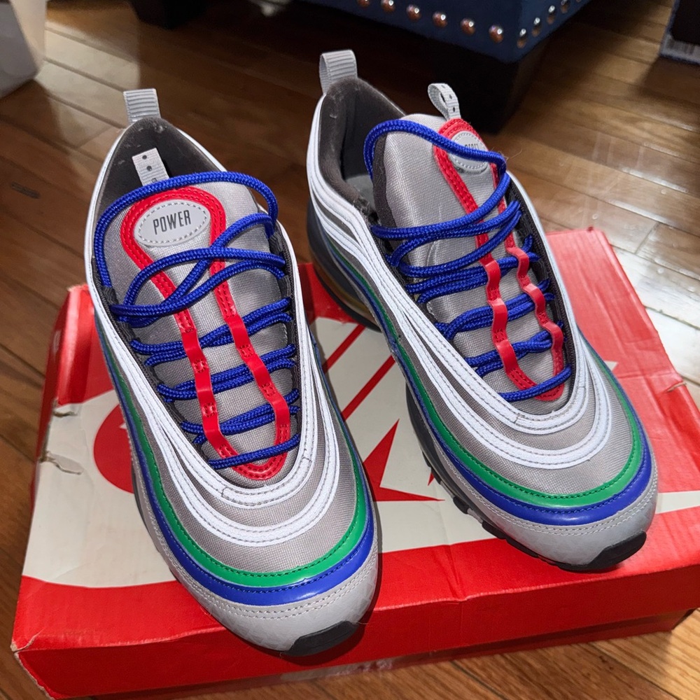 Nike Air Max 97 QS “Nintendo 64” Atmosphere Grey/Habanero Red Size 7 Men